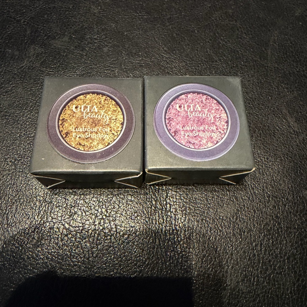 Ulta Beauty Lustrous Foil metallic Lot Bundle Gold leaf/Rose gold Eyeshadow Duo